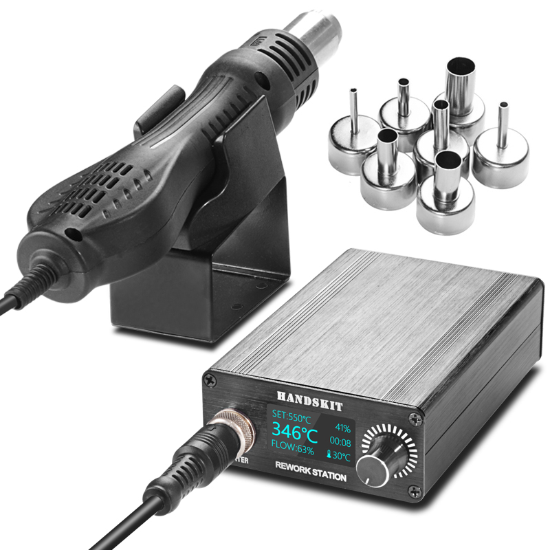 Hot Air Rework Station T12 - T12 Heteluchtpistolen OLED Digitale Display Temperatuur