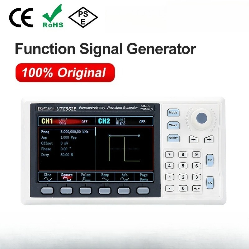 Function Arbitrary Waveform Generator - Functie Signaalgenerator UTG932E UTG962E 30Mhz 60Mhz