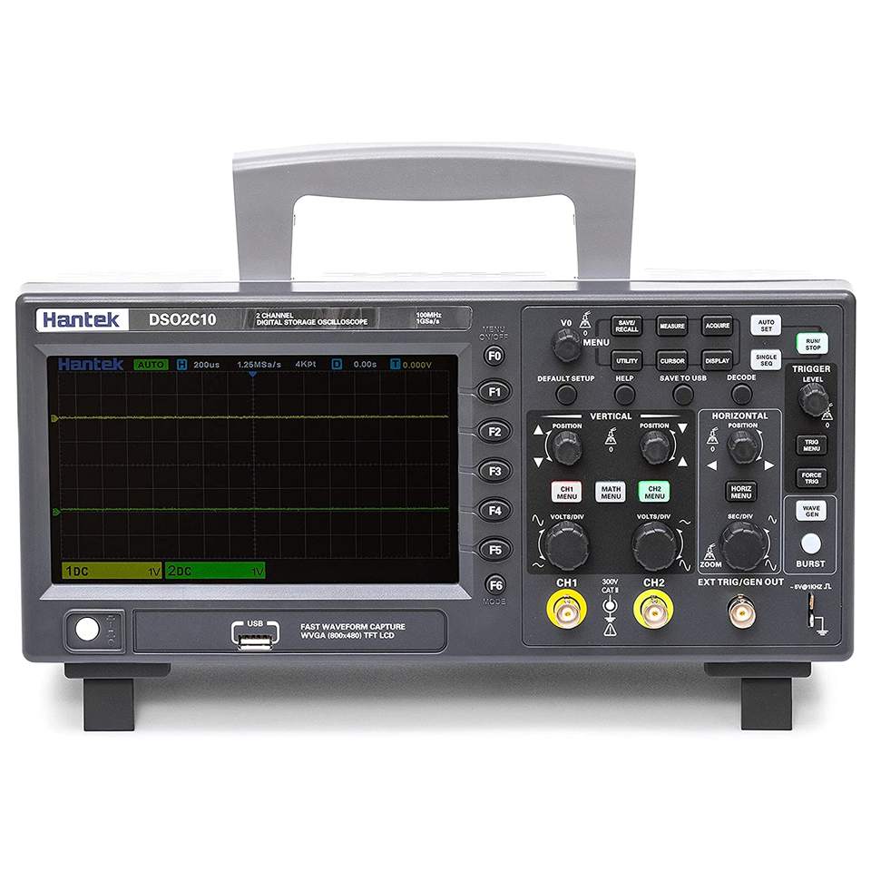 Digital Storage Oscilloscope 100Mhz - Hantek DSO2C10 2 Kanaals 100 MHz