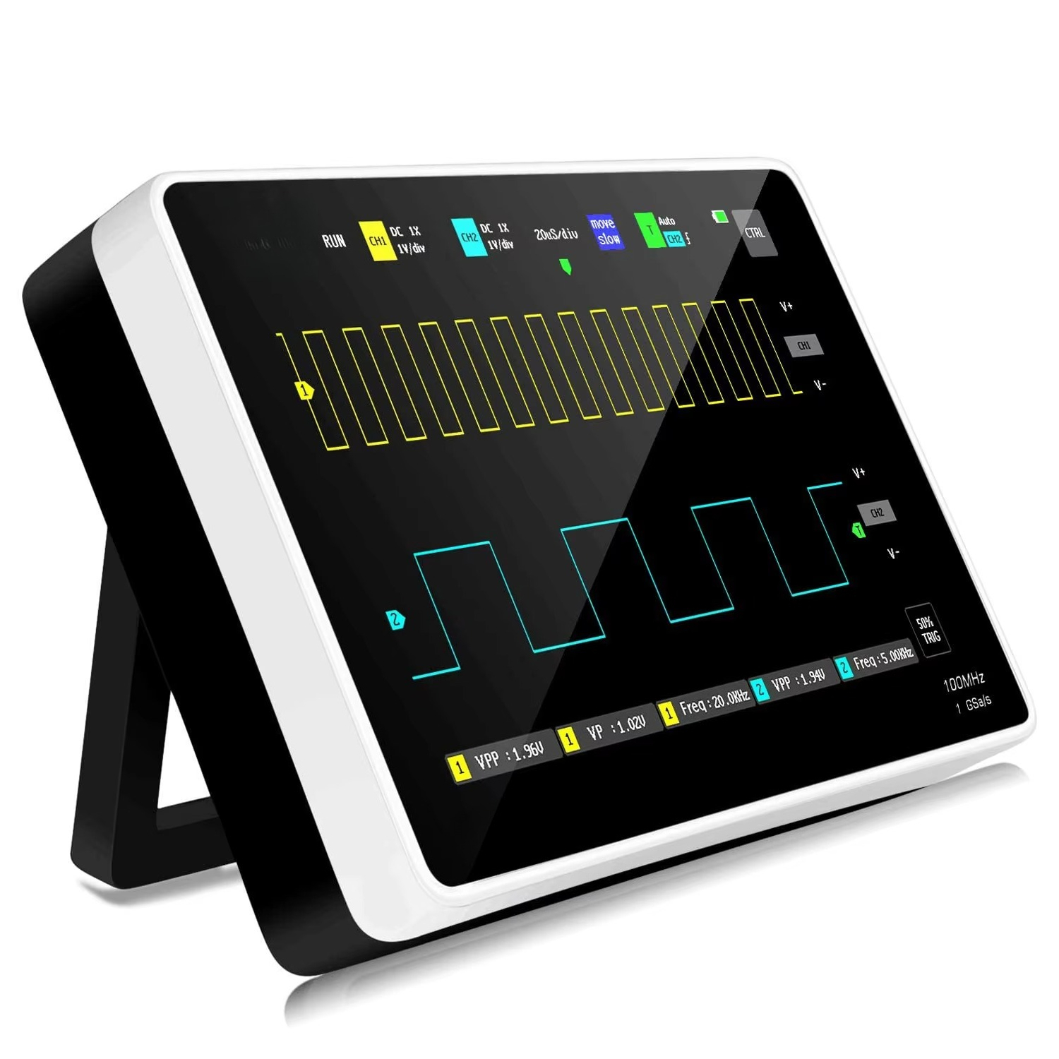 Digital Storage Oscilloscope 100Mhz - Draagbare digitale opslag-oscilloscoopkit, 2 kanalen, 100