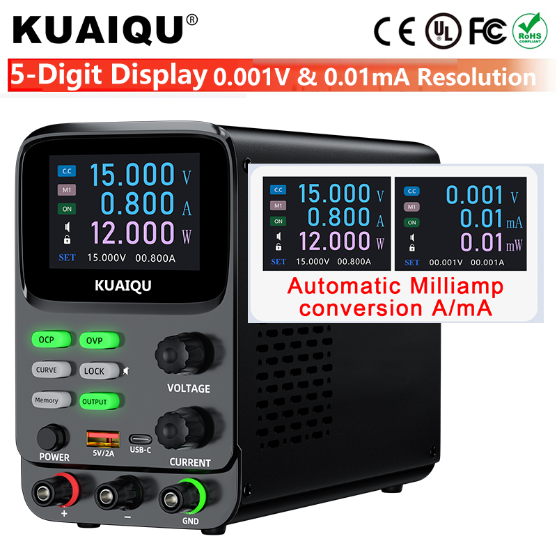 KUAIQU 5-cijferige voeding, in - Programmable Dc Power Supply 30V 10A recensie en prijs