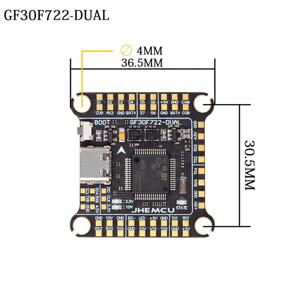 Jhemcu F7 Stack F722 Dual Flig - Fpv Flight Controller F7 Stack 60A recensie en prijs