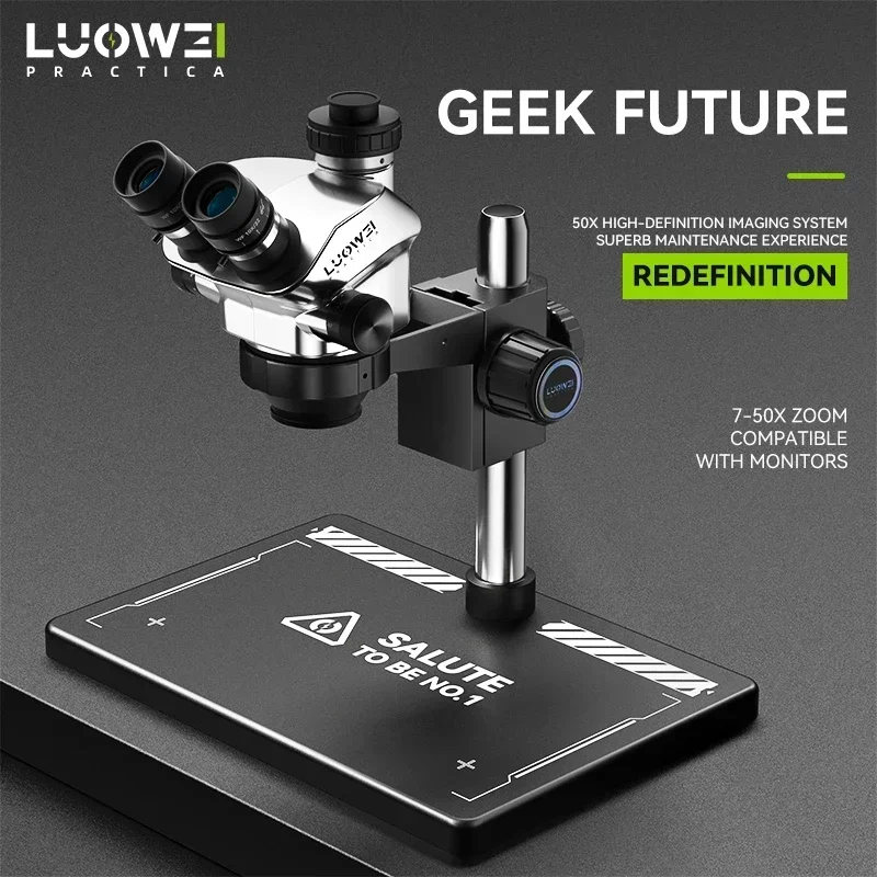 LUOWEI TR02-B3TV Trinoculaire  - Stereo Trinocular Microscope Pcb recensie en prijs