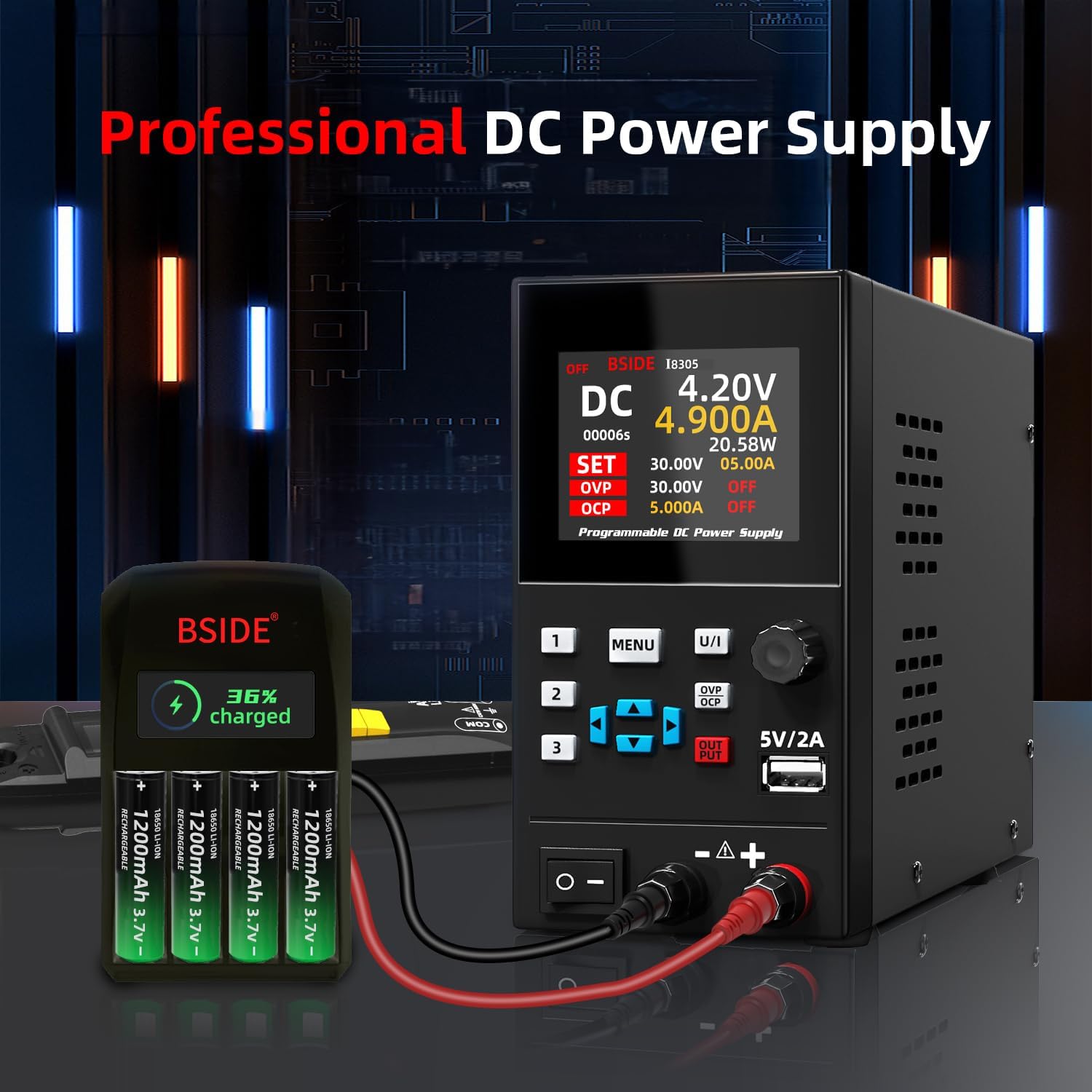 BSIDE DC Laboratorium Gereglem - Programmable Dc Power Supply 30V 10A recensie en prijs